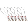 Safety Padlocks - Compact Cable, White, KD - Keyed Differently, Steel, 216.00 mm, 6 Piece / Box